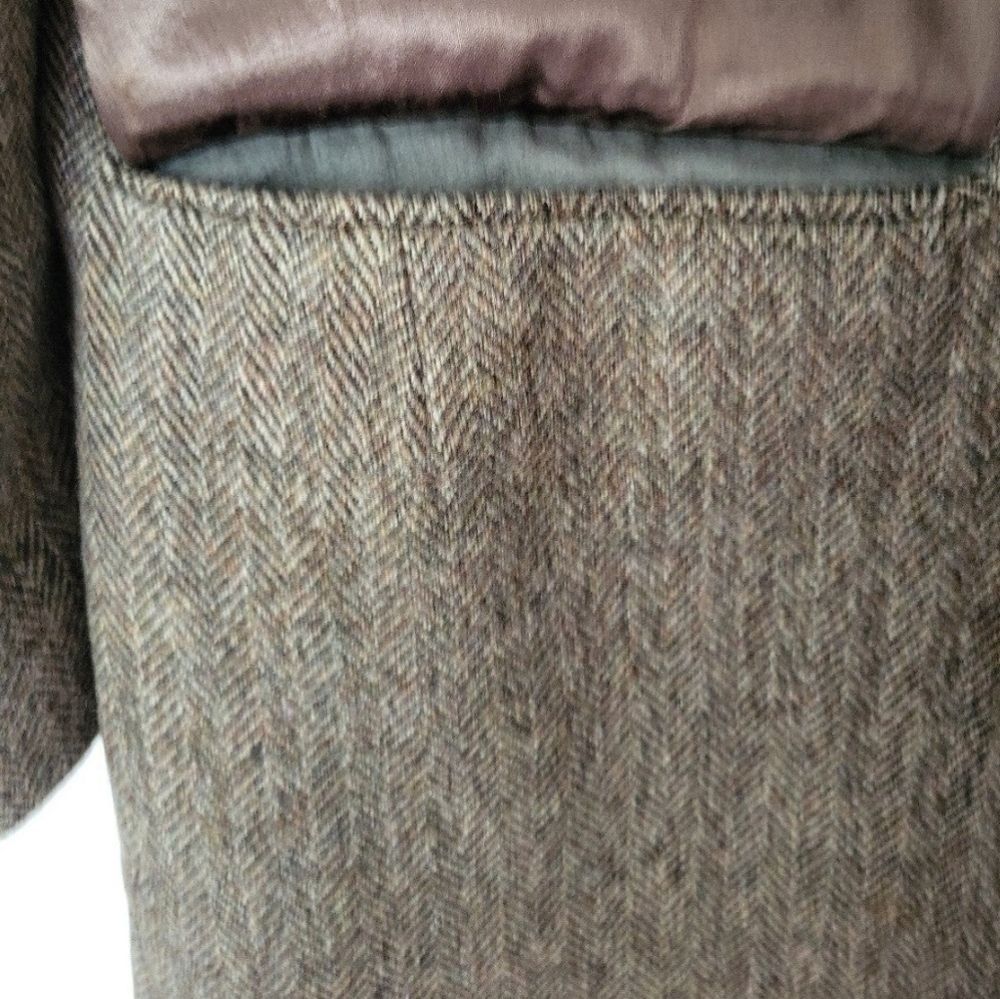 John Weitz by Palm Beach men's coat multicolor herringbone 100% wool 46 - Picture 6 of 12